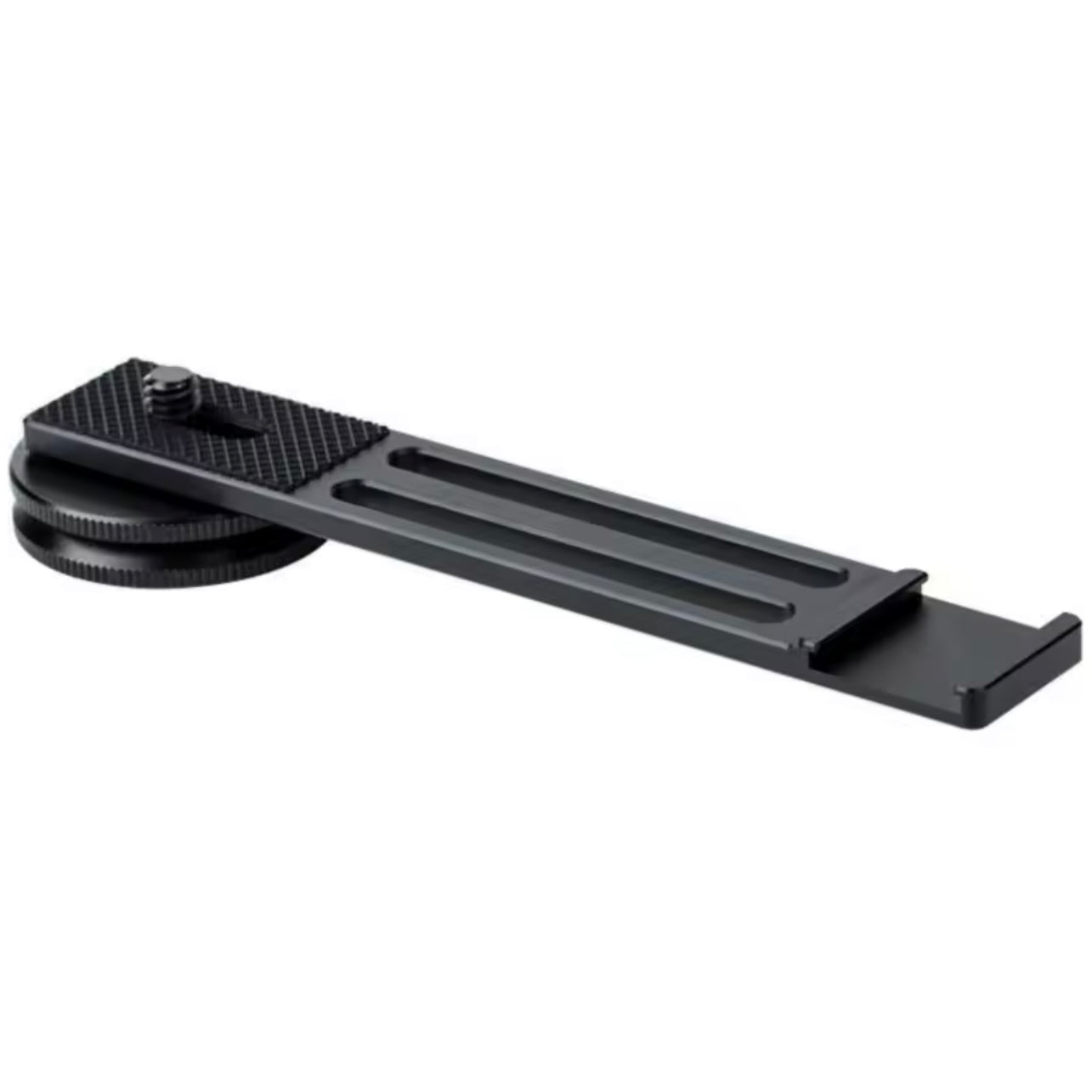 Cold Shoe Extension Bracket for Camcorders – Mount Accessories via Tripod Screw – Ideal for Tapeless Recorder Setups