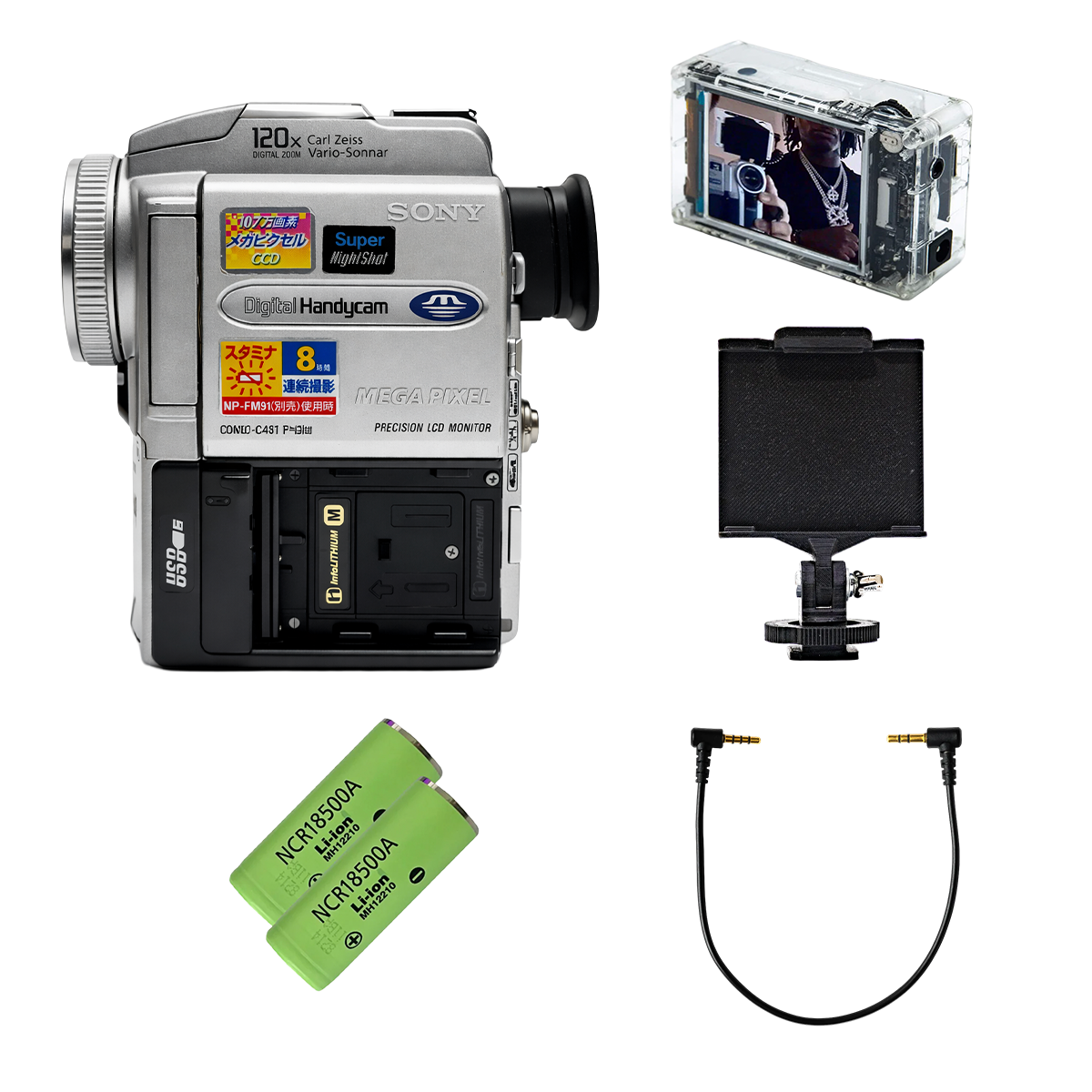 Tapeless Camcorder Komplett-Set (Sony DCR-PC110 JAPAN + INVIZ PowerPlay) – Ready to Record (ohne Akku & Ladegerät)