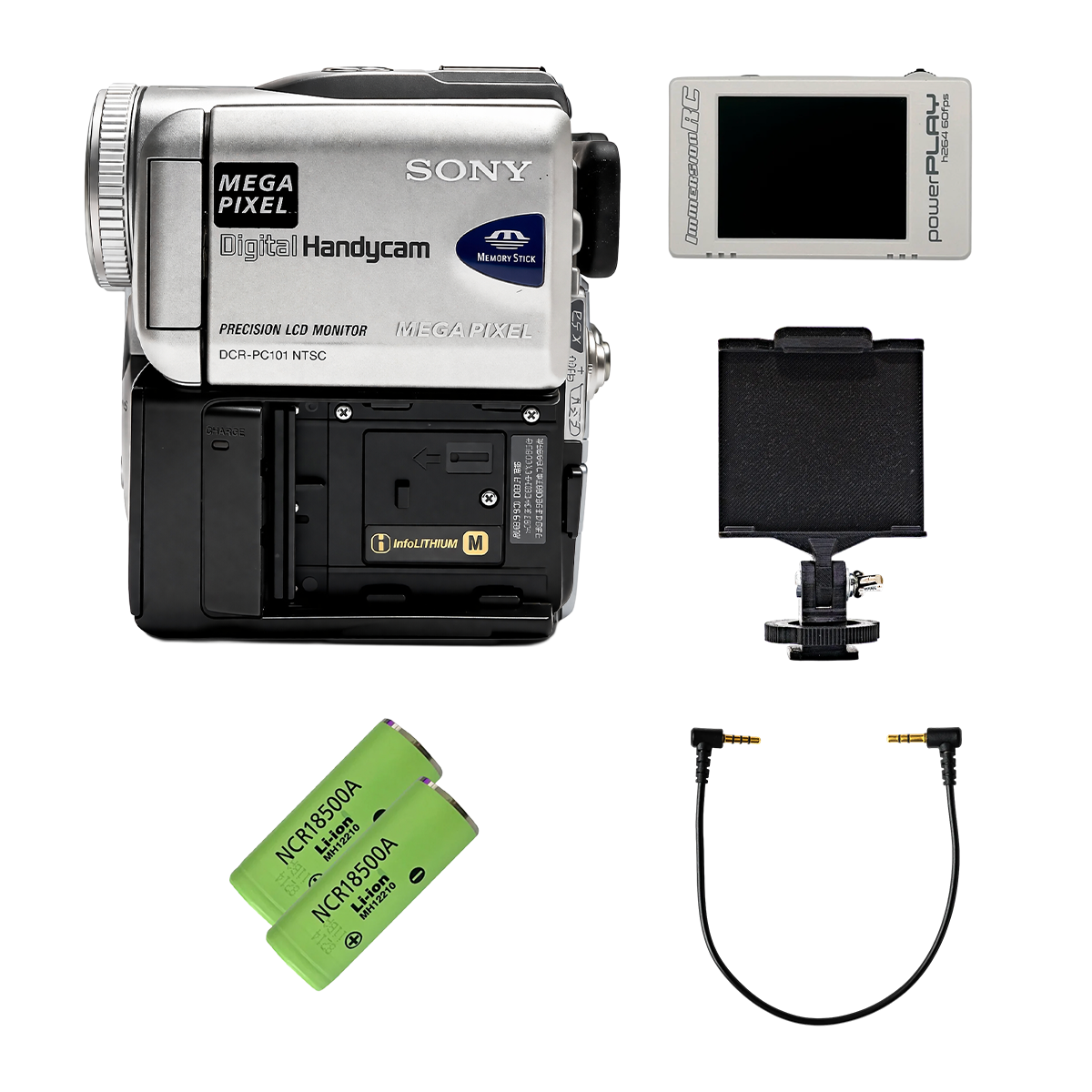 Tapeless Camcorder Komplett-Set (Sony DCR-PC101 JAPAN + PowerPlay) – Ready to Record (ohne Akku & Ladegerät)