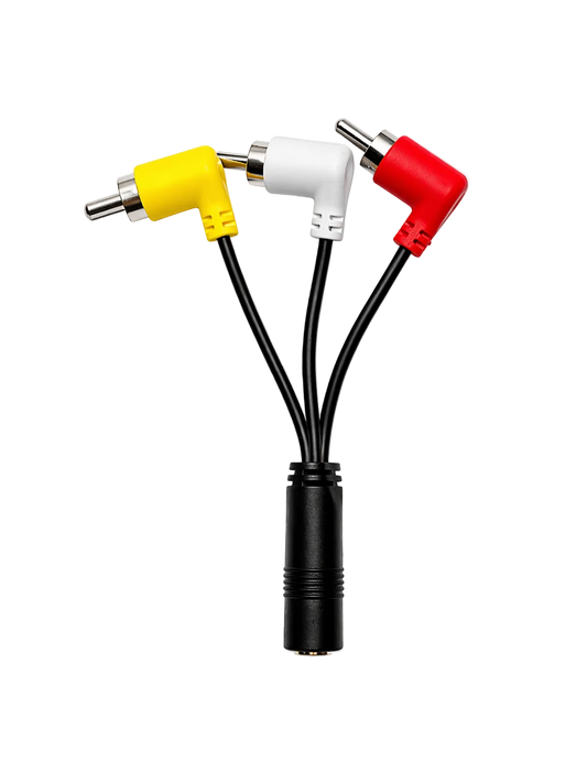 3x RCA / Cinch auf 3.5mm Klinke Adapter (Female) – für Sony VX1000, VX2000, VX2100 – Tapeless Camcorder Setup