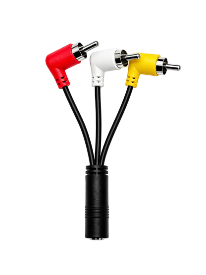 3x RCA / Cinch auf 3.5mm Klinke Adapter (Female) – für Sony VX1000, VX2000, VX2100 – Tapeless Camcorder Setup