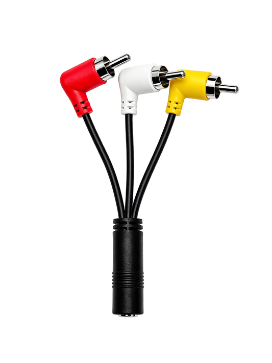 3x RCA / Cinch auf 3.5mm Klinke Adapter (Female) – für Sony VX1000, VX2000, VX2100 – Tapeless Camcorder Setup