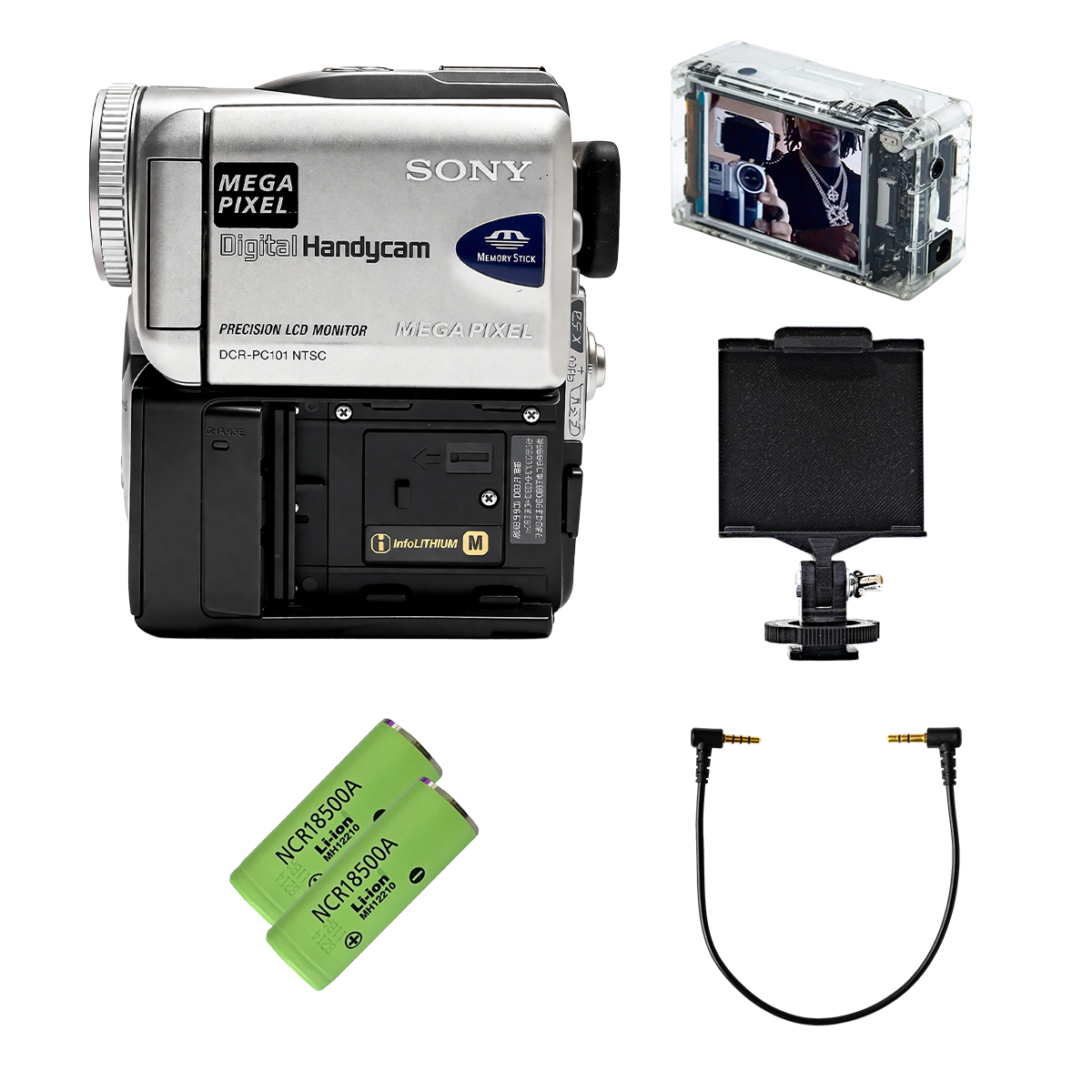Tapeless Camcorder Komplett-Set (Sony DCR-PC101 JAPAN + INVIZ PowerPlay) – Ready to Record (ohne Akku & Ladegerät)