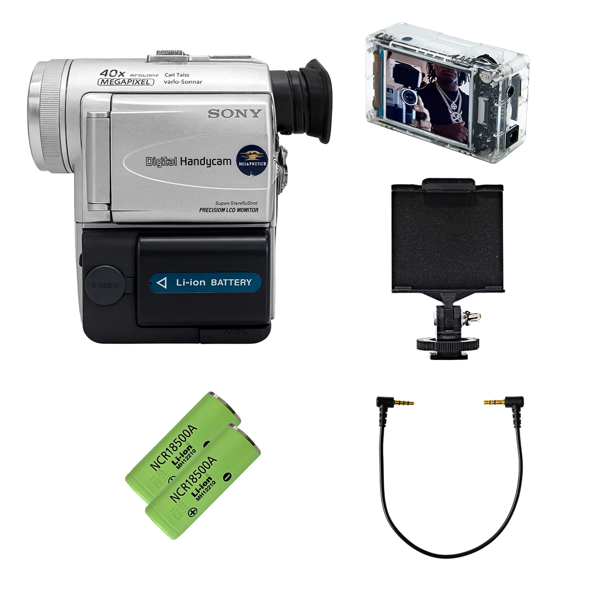 Tapeless Camcorder Complete Set (Sony DCR-PC100E + INVIZ PowerPlay) – Ready to Record (without battery & charger)