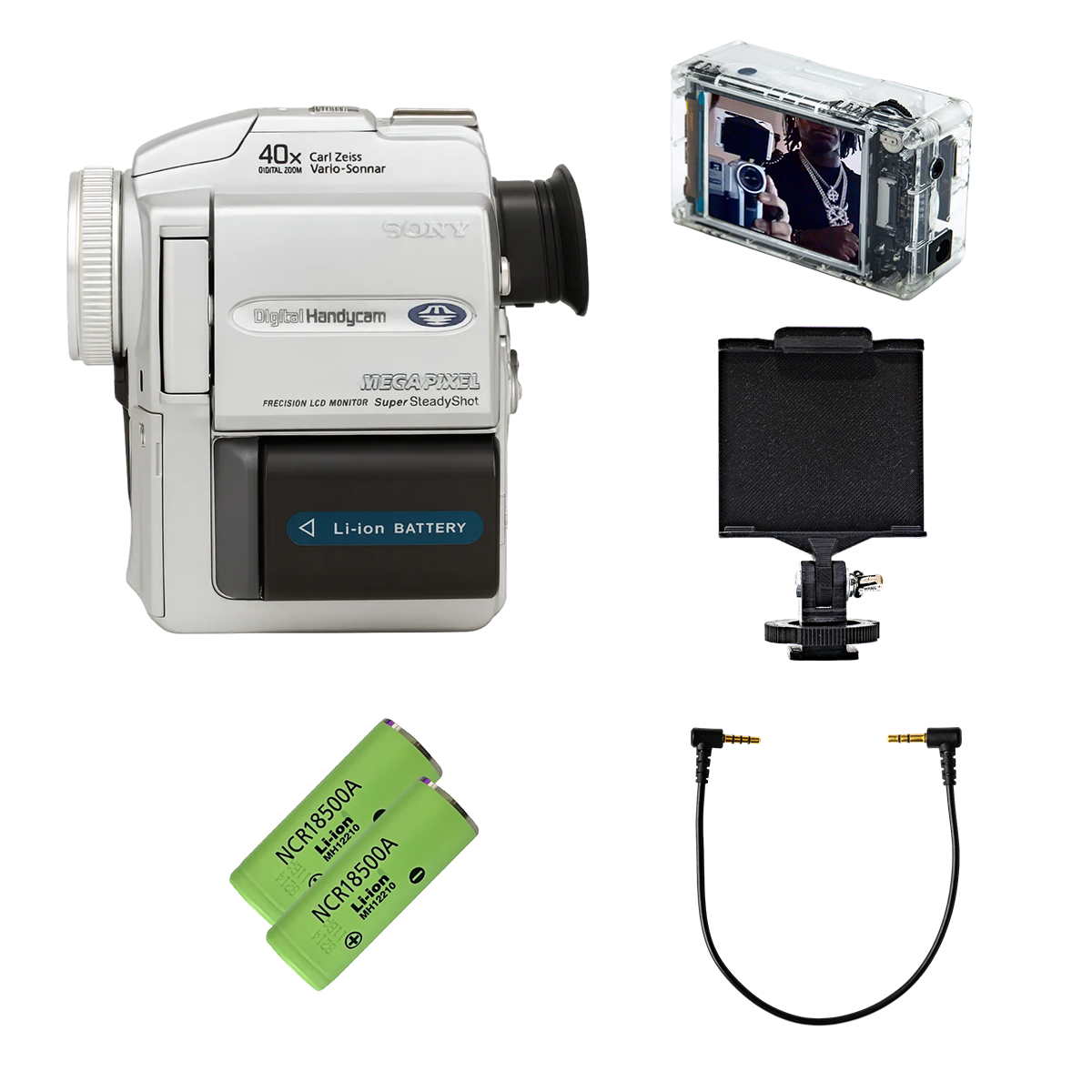 Set completo de videocámara sin cinta (Sony DCR-PC110E + INVIZ PowerPlay) – Listo para grabar (sin batería ni cargador)